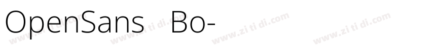 OpenSans   Bo字体转换